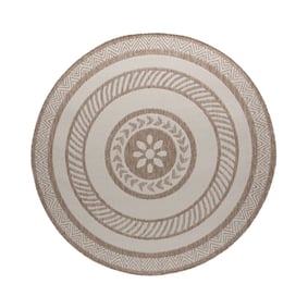 Garden Teppich Rund - Nusa Medallion Beige Creme - sfeer
