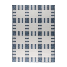 Geometrischer Outdoor Teppich - Faro Tiles Blau - product