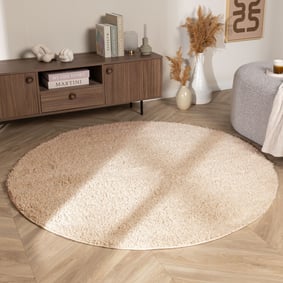 Teppich Hochflor Rund - Wish Beige