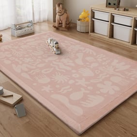 Waschbare Spielmatte Baby - Flo Rosa