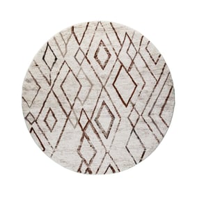 Hochflor Teppich Rund - Blend Diamond Creme Bunt - product