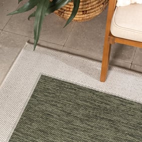 Garten Teppich - Nusa Border Grün Creme - product