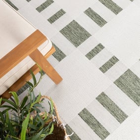 Geometrischer Outdoor Teppich - Faro Tiles Grün - product