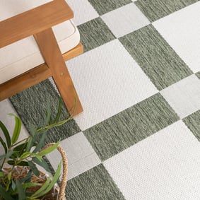 Geometrischer Outdoor Teppich - Faro Blocks Grün - product