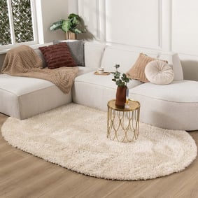Shaggy Teppich Oval - Blaze Beige