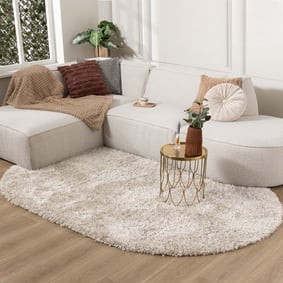 Shaggy Teppich Oval - Blaze Beige Grau