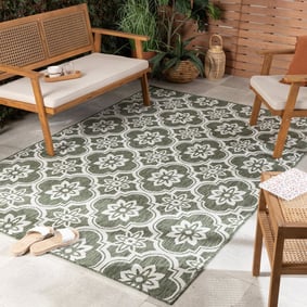 In- & Outdoor Teppich - Rio Flower Grün