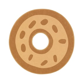 Waschbarer Kinderteppich - Lexi Donut Braun  - product