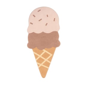 Waschbarer Kinderteppich - Lexi Ice Cream Braun - product