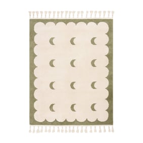 Waschbarer Kinderteppich - Moos Moon Grün - product