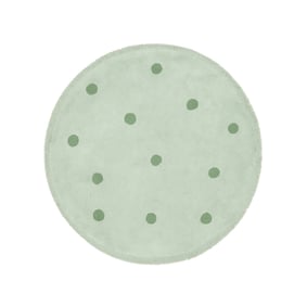 Teppich Kinderzimmer Rund - Lou Dots Grün - sfeer