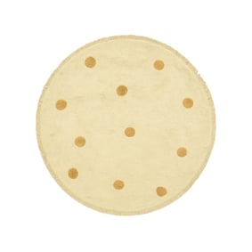 Teppich Kinderzimmer Rund - Lou Dots Gelb - sfeer