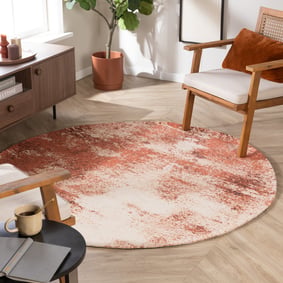 Teppich Abstrakt Rund - Candice Terracotta