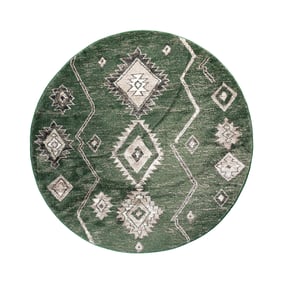 Berberteppich Rund - Blend Aztec Grün - sfeer