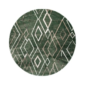 Berberteppich Rund - Blend Diamond Grün - sfeer