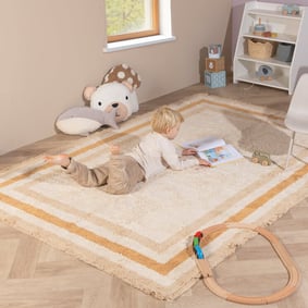 Waschbarer Kinderteppich - Milo Beige