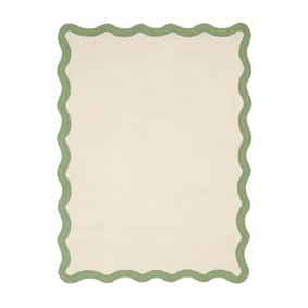 Waschbarer Teppich - Hazy Grün Creme - product