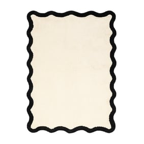 Waschbarer Teppich - Hazy Schwarz Creme - product
