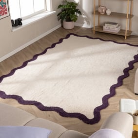 Waschbarer Teppich - Hazy Violett Creme