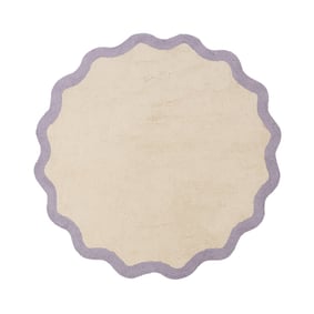 Waschbarer Teppich Rund - Hazy Lila Creme - product
