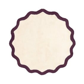 Waschbarer Teppich Rund - Hazy Violett Creme - product