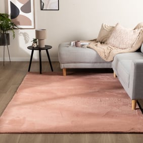 Flauschiger Teppich - Cozy Rosa