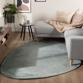 Flauschiger Teppich - Cozy Pebble Grün