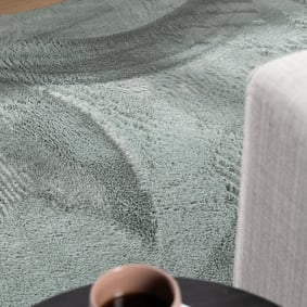 Flauschiger Teppich - Cozy Pebble Grün - product