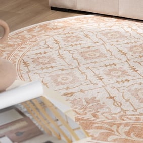 Teppich Blumen Rund - Celine Terracotta - product