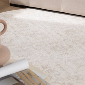 Teppich Blumen Rund - Celine Creme - product
