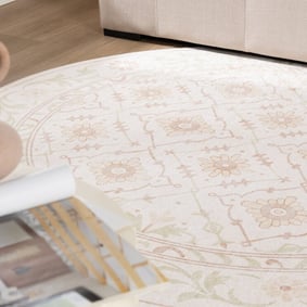 Teppich Blumen Rund - Celine Rosa - product