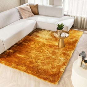 Hochflor Teppich - Glorious Gold Gelb