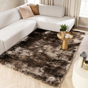 Hochflor Teppich - Glorious Silber Grau