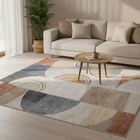 Waschbarer Teppich Abstrakt - Misha Blocks Bunt