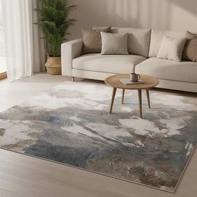Waschbarer Teppich Abstrakt - Misha Flow Bunt
