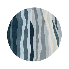 Wollteppich Rund - Liora Blau - product