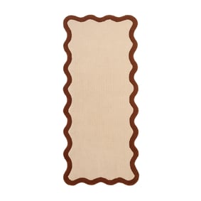 Waschbarer Läufer - Hazy Braun Creme - sfeer