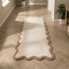 Waschbarer Läufer - Hazy Beige Creme