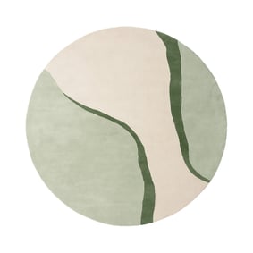 Wollteppich Rund - Vienna Grün - sfeer