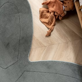 Kinderteppich Waschbar - Coco Schmetterling Dunkelgrün - product