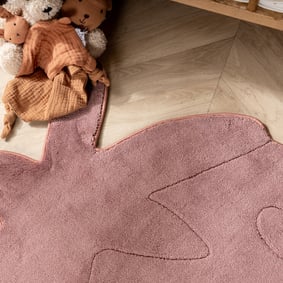 Kinderteppich Waschbar - Coco Erdbeere Dunkelrosa - product