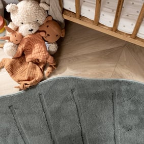 Kinderteppich Waschbar - Coco Muschel Dunkelgrün - product