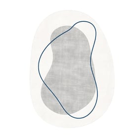 Teppich Organisch - Elyra Grau Blau - product