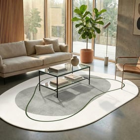 Teppich Organisch - Elyra Beige Grün