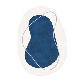 Teppich Organisch - Elyra Blau Grau - product