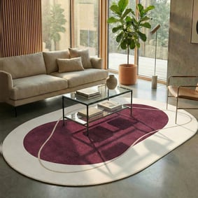 Teppich Organisch - Elyra Rot Beige