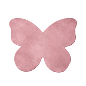 Kinderteppich Waschbar - Coco Schmetterling Dunkelrosa - sfeer