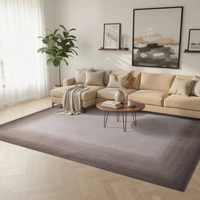 Moderner Teppich - Clarke Border Braun