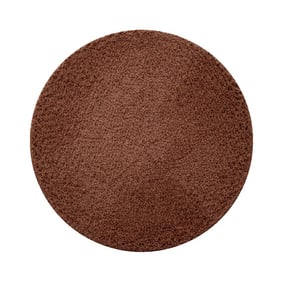 Flauschiger Teppich Rund - Bobby Dunkelbraun - product