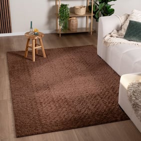 Flauschiger Teppich - Bobby Dunkelbraun